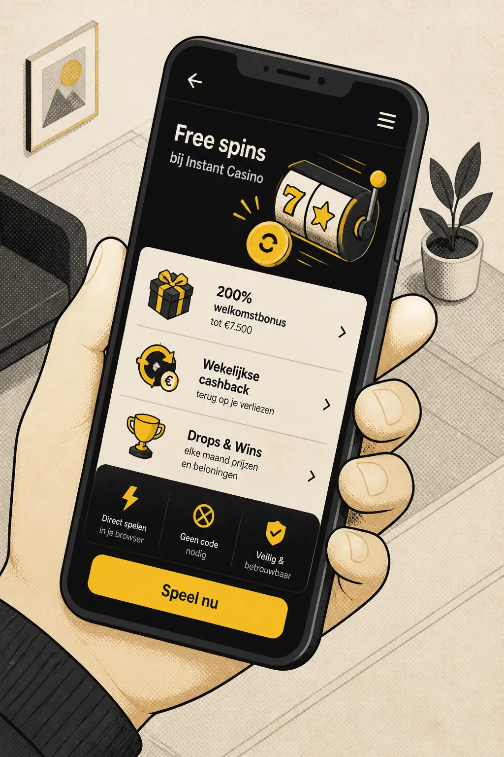 Instant Casino Free Spins visual guide for Instant Casino